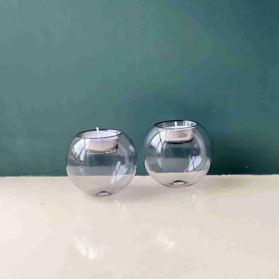 Thumbnail: Glass Ball Tealight Holders (Set of 2)