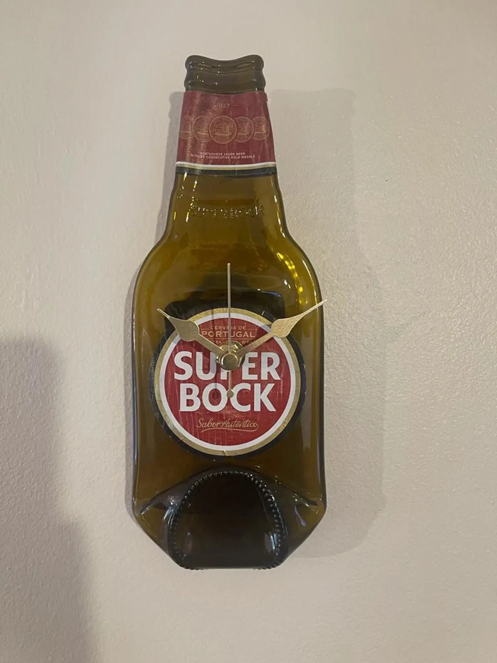Super Bock Squashed / Flattened Bottle Wall Clock