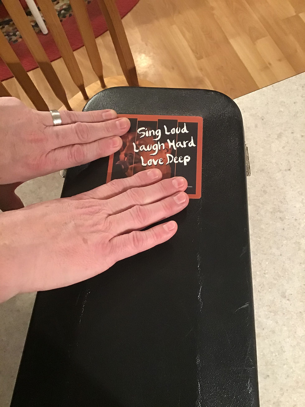 Thumbnail: Sing, Laugh, Love - Bumper Sticker