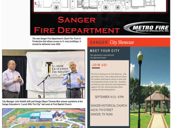 Sanger City Showcase - Meet Your City,to be held, Thursday, September 14