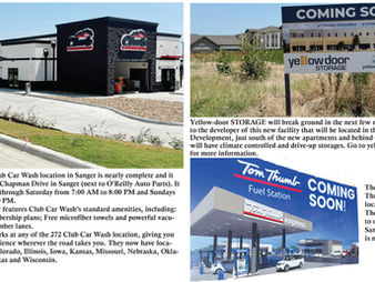 Tom Thumb Fuel, Club Car Wash near completion- Yellowdoor STORAGE to break ground in a few months