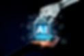 AI,Machine learning, Robotic hand and human touch AI virtual Icon represents the exchange