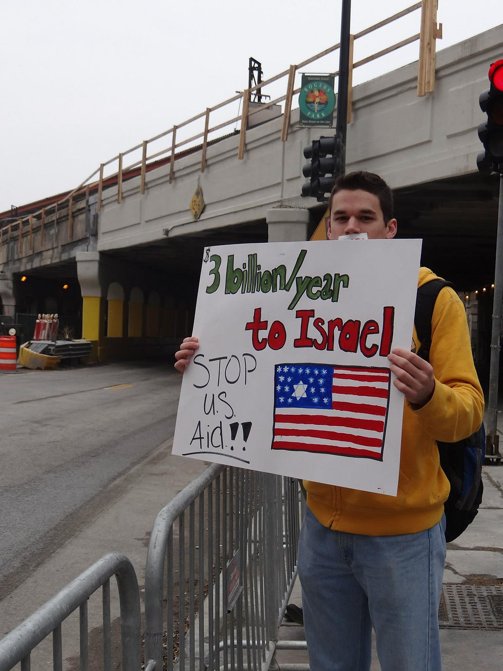 Silent Protest for Gaza on Sheridan