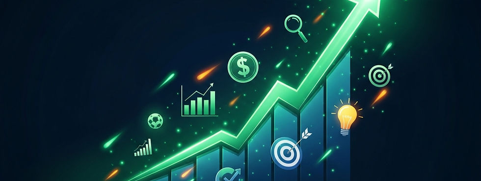 Graph representing growth through CMO expertise.