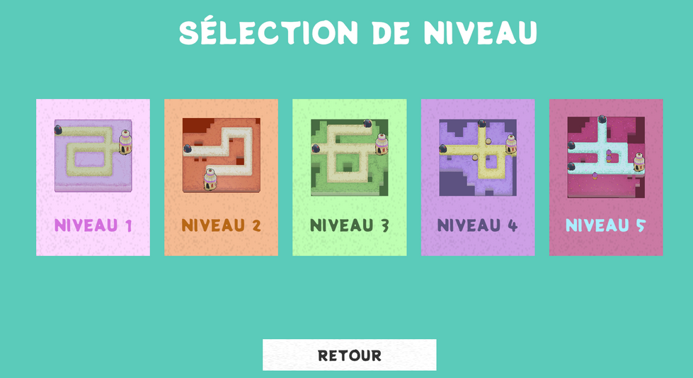 Menu niveaux