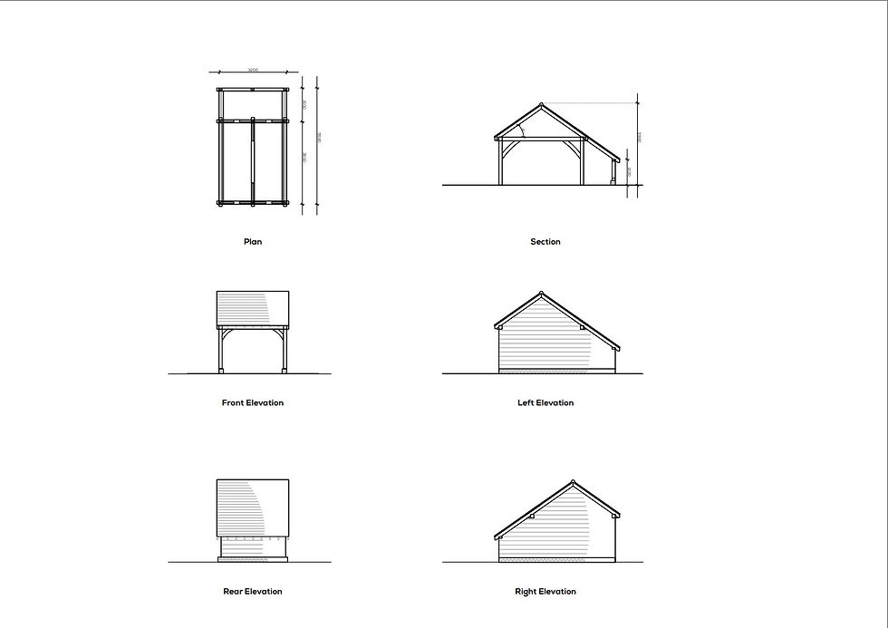 Single bay Oak Framed Garage