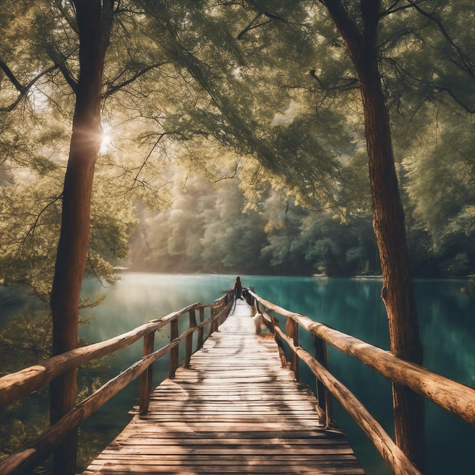 pathway to a river
