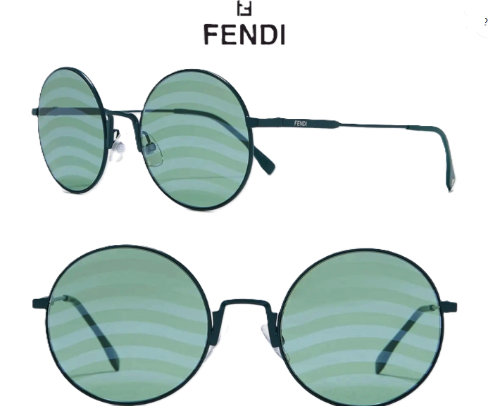 FENDI Matt Waves Round Sunglasses