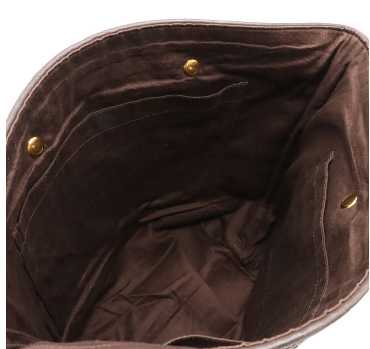 Thumbnail: Hermes Woven Leather Chennai MM Dark Brown Black Tote Bag