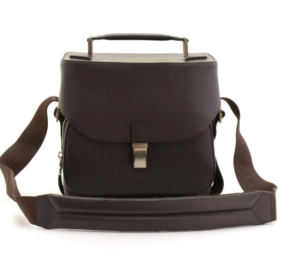 Louis Vuitton Glace Charly Dark Brown Monogram Leather Shoulder Camera Bag