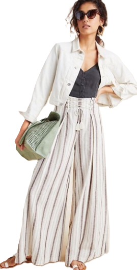 Thumbnail: Anthropology Chiara Corset Striped Boho Pants