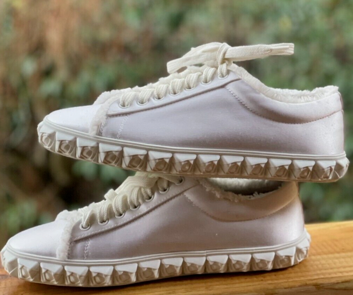 Thumbnail: Stuart Weitzman Fringe Cover Story Satin Sneakers