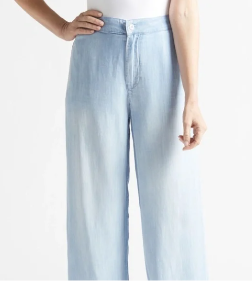 Evereve Cloth & Stone Button Waist Wide Leg Pant