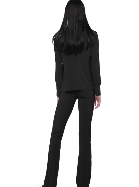Thumbnail: Norma Kamali Black Long Sleeve Button-down NWT