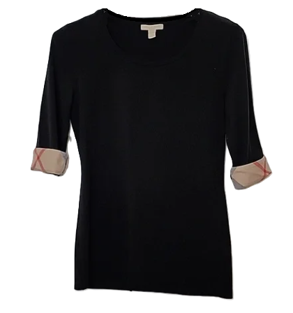 Thumbnail: Burberry Scoop Neck Three Quarter Sleeve Tee