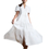 Thumbnail: Brochu Walker Havana White Puff Sleeve Tiered Maxi Prairie Shirt Dress