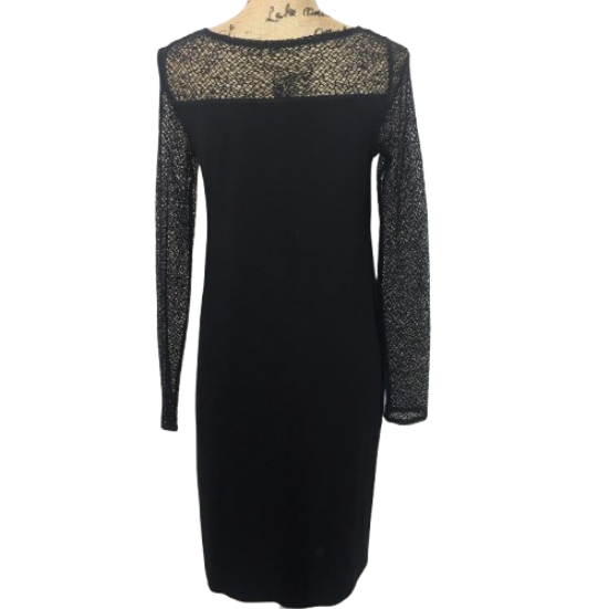 Eileen Fisher Shift Dress Long Sleeve Fishnet