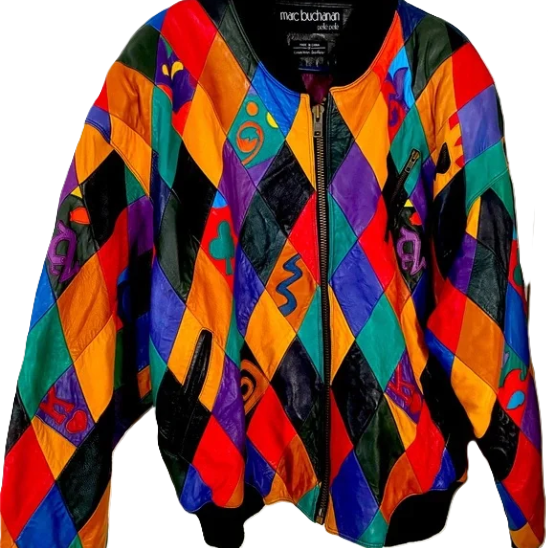 Rare Vintage Marc Buchanan Leather Bomber Jacket