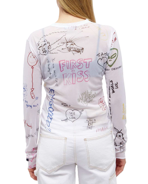 Acne Studios Scribble Sheer Top