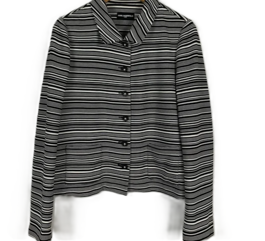 Thumbnail: Karl Lagerfeld Paris Flower Button Striped Blazer
