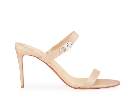 Thumbnail: Christian Louboutin Lock Me Red Sole Stiletto Sandals
