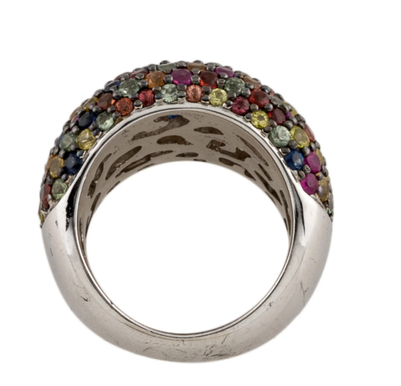 Thumbnail: Effy Jewelry Multi-Color Sapphire Splash Dome Ring