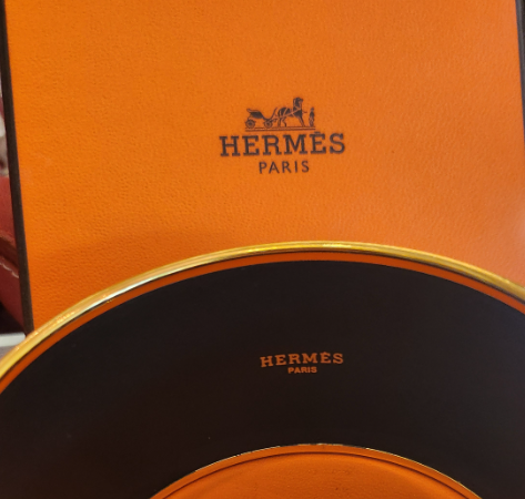 Thumbnail: HERMES Wide Red Enamel Bangle Bracelet