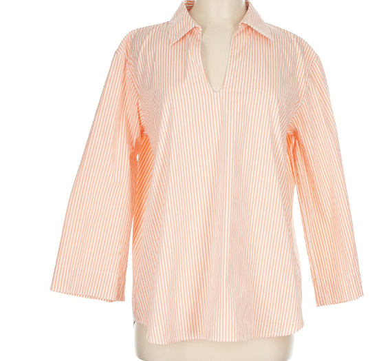 Lafayette 148 New York 3/4 Sleeve Blouse size L