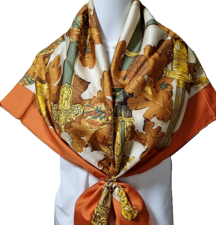 Thumbnail: Hermes Scarf "Au Plus Dru" by Vladimir Rybaltchenko Silk Scarf