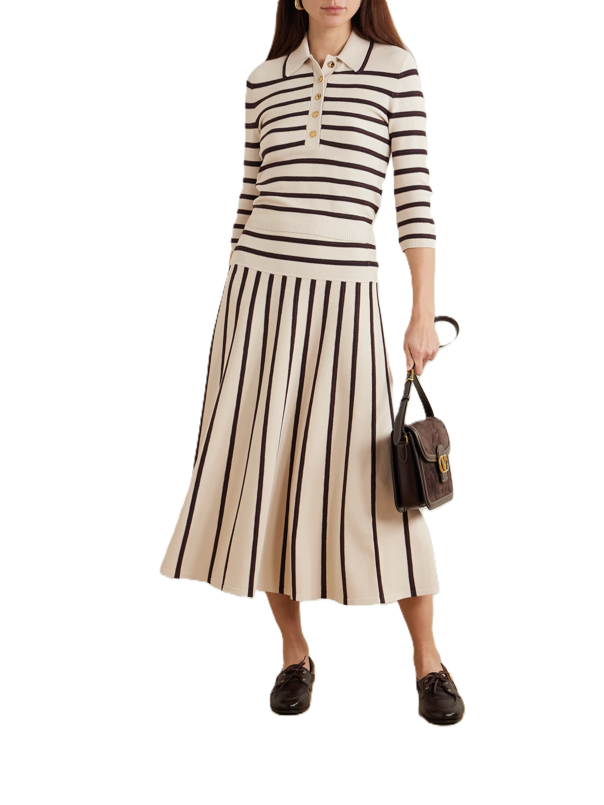 ZIMMERMANN Illuminate Striped Knitted Sweater Set