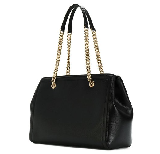 Salvatore Ferragamo Ferragamo Black Melike Leather Shoulder Bag