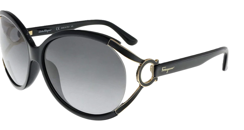 Ferragamo Oval Oversize Classic Sunglasses