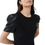 Thumbnail: Joseph Ribkoff Faux Leather Puff Sleeve Top