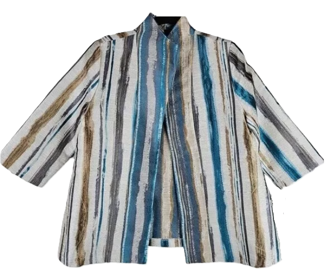 Thumbnail: IC By CONNIE K Striped Tapestry Jacket