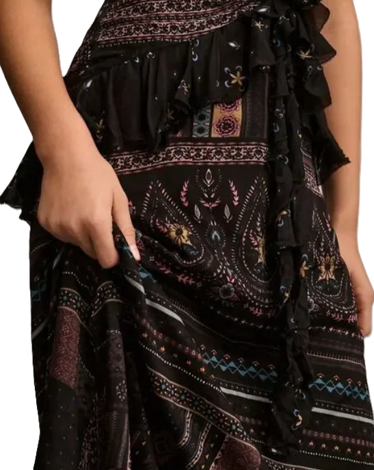 Thumbnail: Let Me Be for Anthropologie Chiffon Printed V-Neck Midi Dress