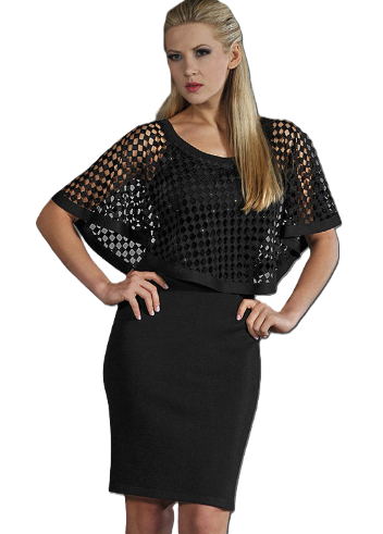 Elana Collection Knit Caplet Dress