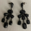 Thumbnail: Black Rhinestone Chandelier Earrings