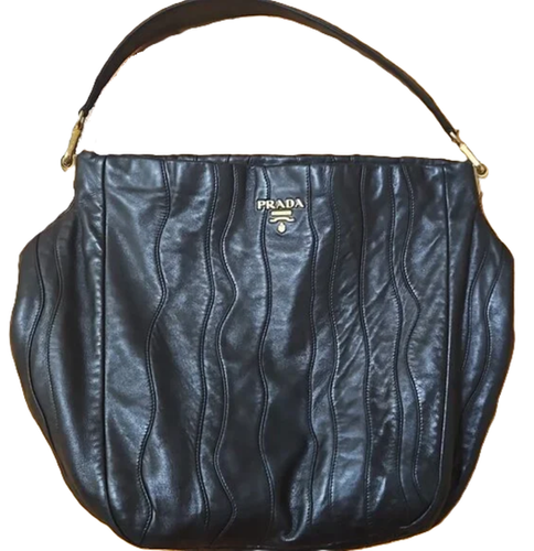 PRADA*Nappa leather shoulder bag ヴィンテージバッグ*送料込 Prada Nappa Stripes Leather Shoulder Bag | Resale Generation
