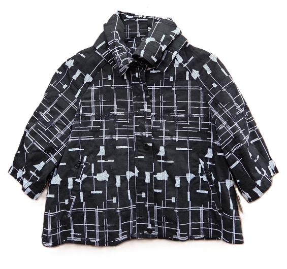 Thumbnail: Samuel Dong Black & White Embroidered Jacket