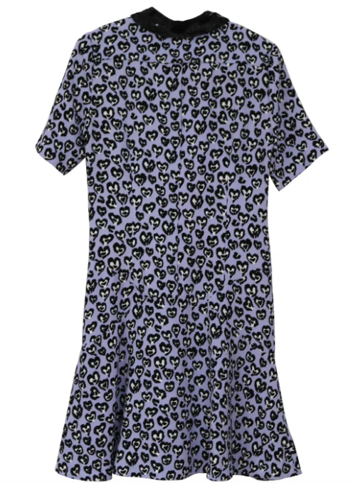 Thumbnail: Sandro Paris Sequin Collar Graphic Heart Print Dress