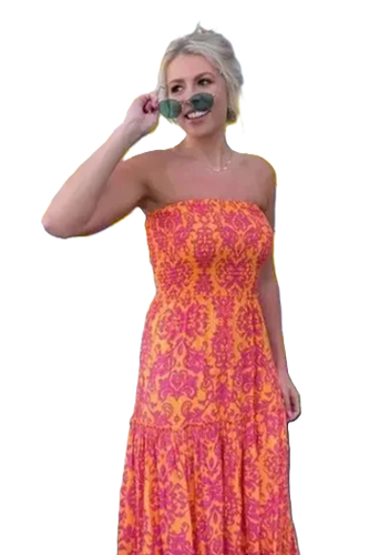 Abel the Label at Anthropologie Bondi Strapless Smocked Maxi Dress | Resale  Generation