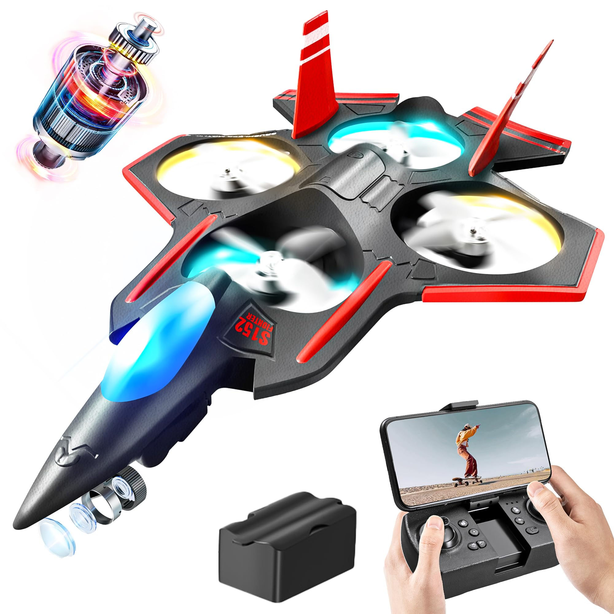 BEZGAR Brushless RC Plane with Camera and 6-Axis Gyro