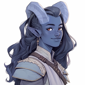 A Tiefling character for D&D