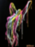 Psychameleon 4.0 by Shane Turner. Psychedelic street pop art acrylic painting by Montreal artist of woman made of dripping neon paint.