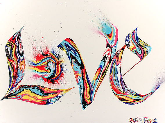 Power of Love calligraphy graffiti by Shane Turner