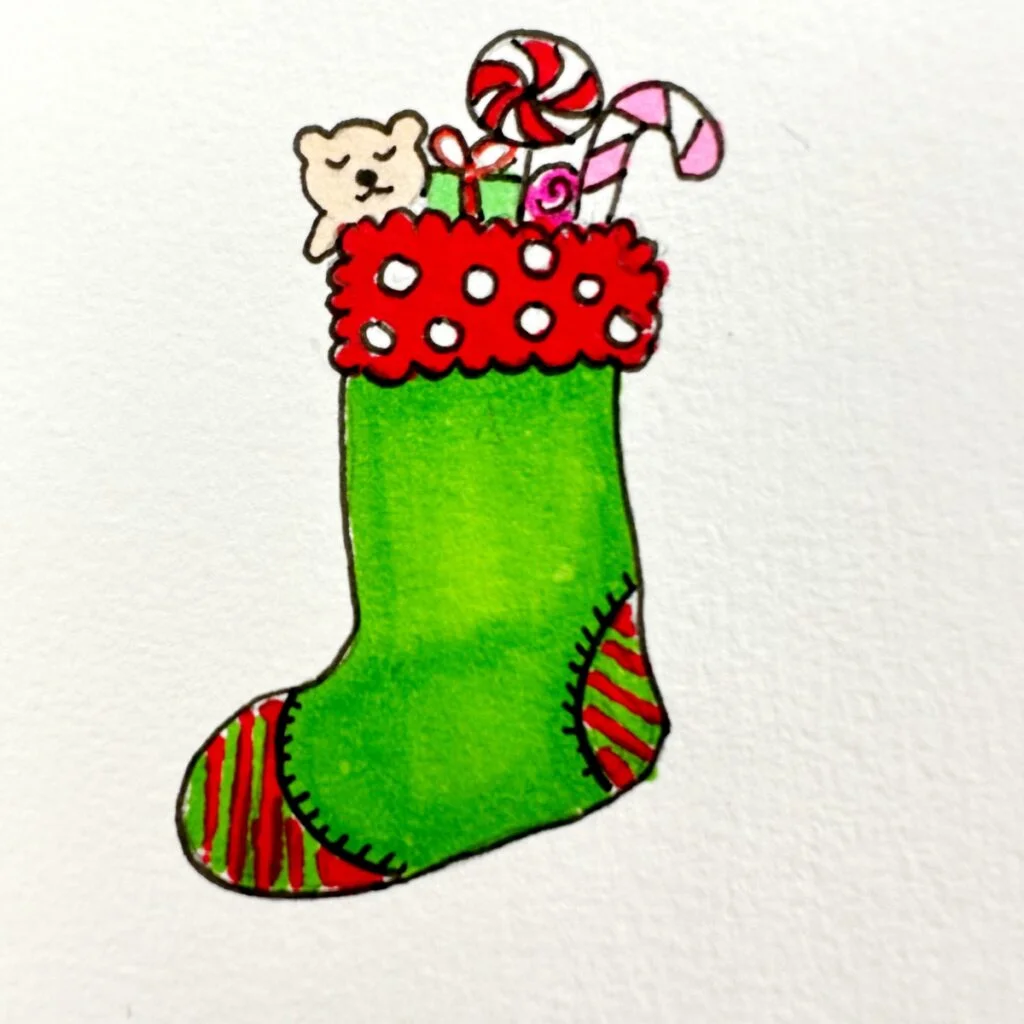 Traditional Christmas stocking