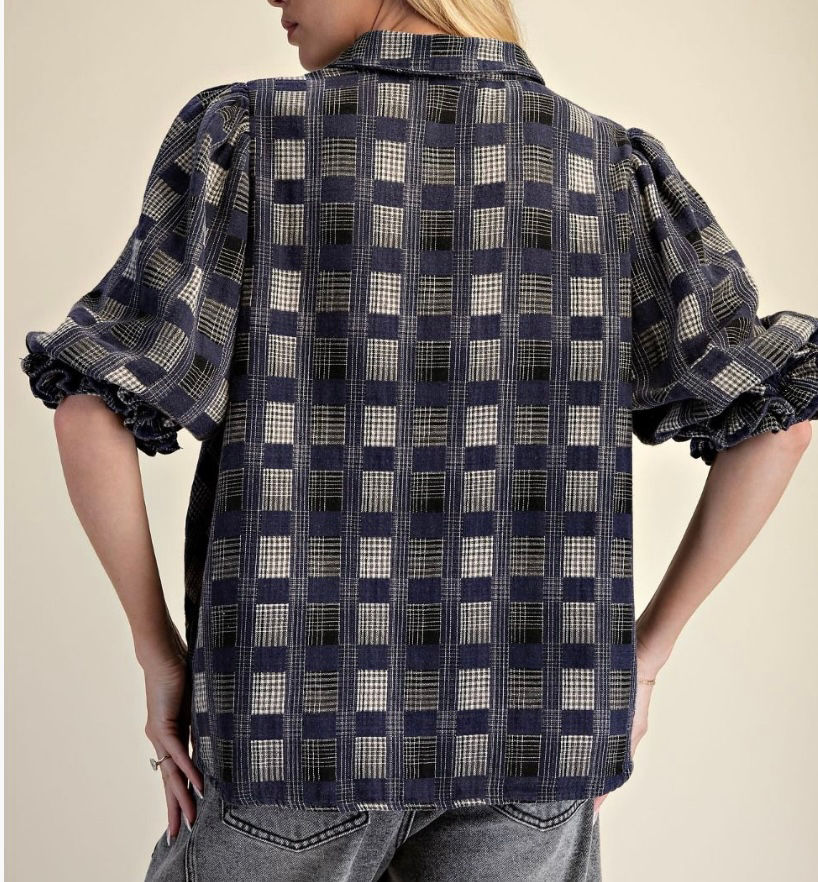 Thumbnail: Pixie’s Plaid Navy Top