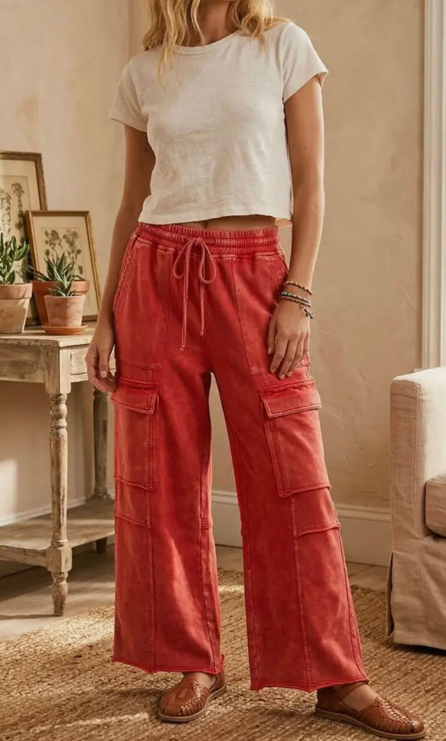 Reva’s Red Cargo Pants