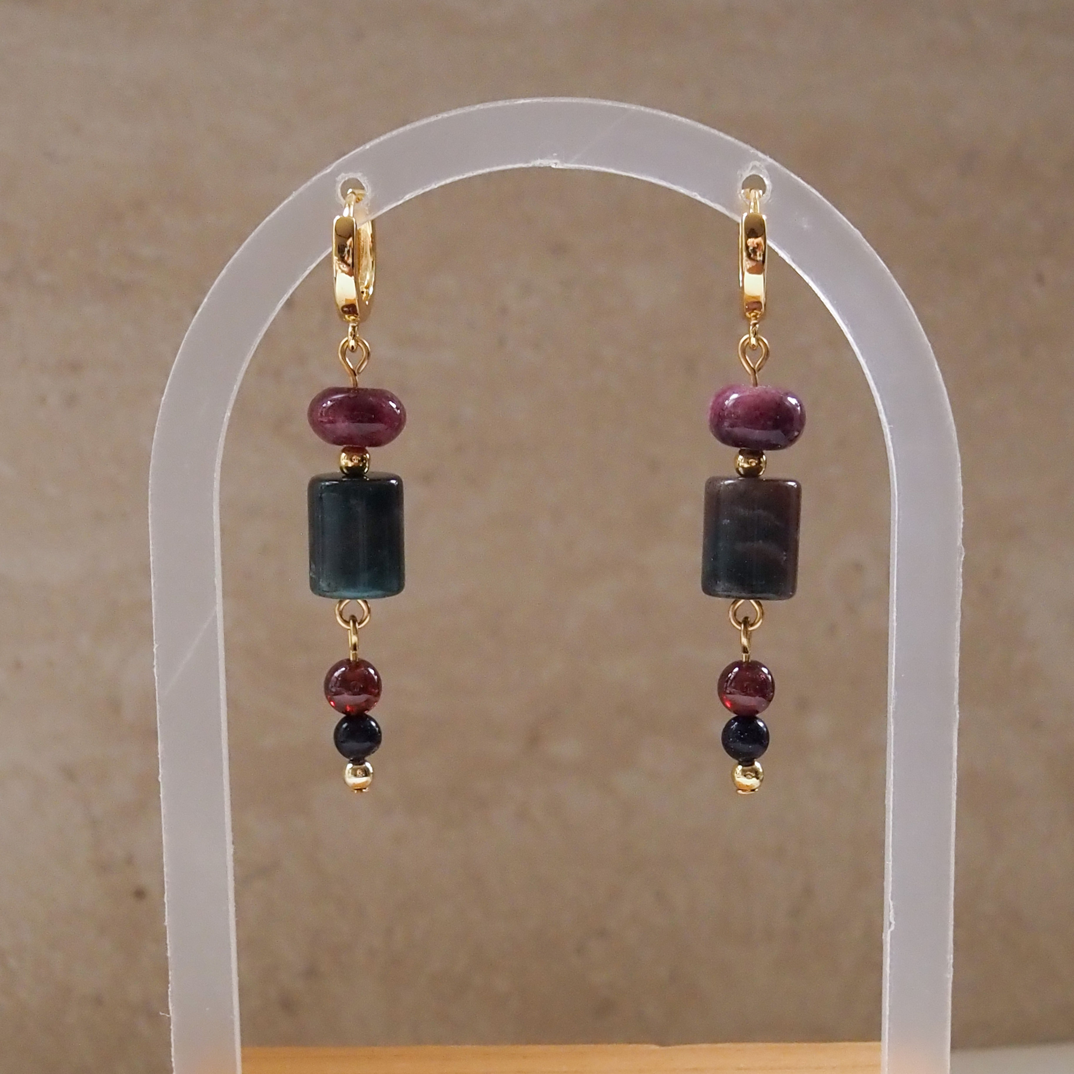 Jasper & Jade Hoops - Sundown Jade