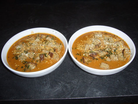 Crème de tomates et champignons